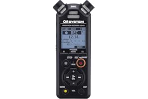 OM SYSTEM LS-P5 High Resolution Audio Recorder with Tresmic II 3 Microphone System, Wide to Narrow Directional Control, Bluet