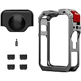 YUULNMOP Metal Camera Cage Frame Compatible with DJI Osmo 360 Action Camera,Aluminum Housing Expandable Protective Frame Case with Lens Protection Cover,Cold Shoe & 1/4" Thread Hole Mount