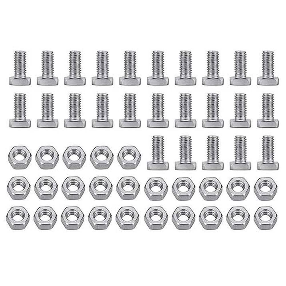 M5 Nuts And Bolts, Greenhouse Bolts And Nuts Sets, Hex Nuts And Square Head Bolts For Installing And Fixing Greenhouse, Household, Machenical Appliance (Pack of 100) — image 1