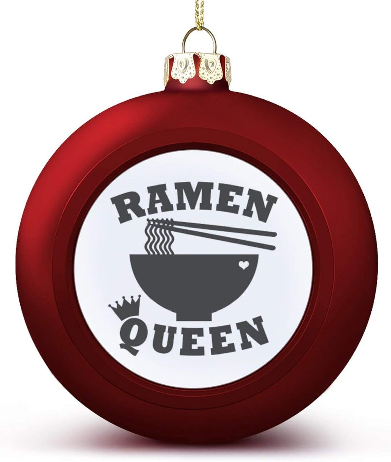 Christmas Ball Ornament, Ramen Queen Xmas Tree Decorations, Holiday Hanging Balls
