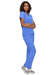floralhue Scrubs for Women, V-Neck Scrubs Top