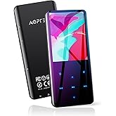 AGPTEK 64GB MP3 Player with Bluetooth 5.3, A19PL 2.4" Curved Screen Portable Music Player with Speaker Lossless Sound with FM Radio, Voice Recorder, Supports up to 128GB, Black