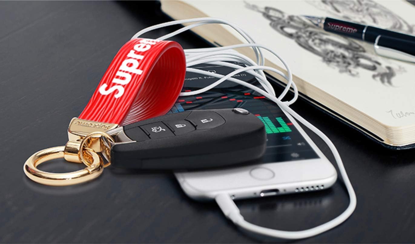 key tags chains golden ring red double side fashion design neck strap keychain holder ring style for keys phones bags cars accessories supreme key chain office products uni tankers dk