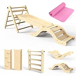 Pikler Triangle Set 7in1 Toddler Climbing Toys
