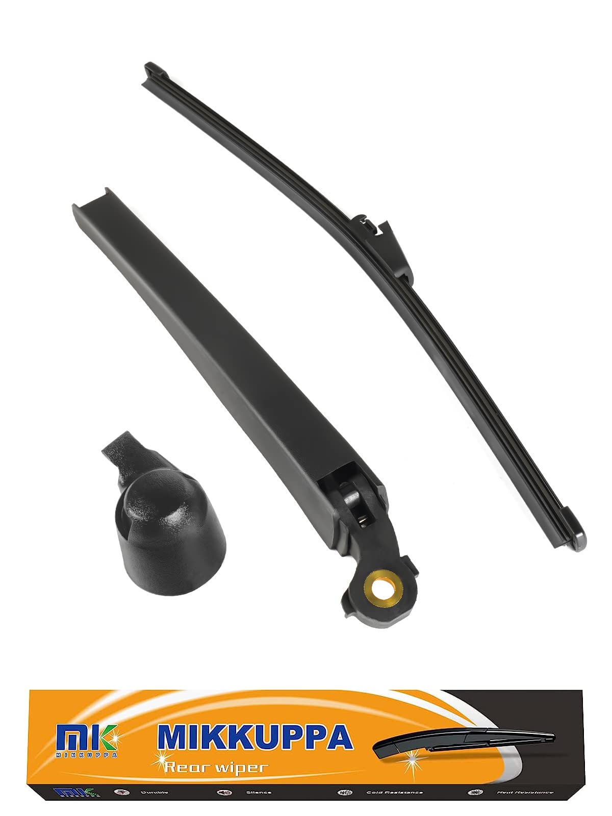 MIKKUPPA Rear Windscreen Wiper Arm and Blade, for Polo 9N | Golf MK5 - OEM: # 6Q6 955 707C