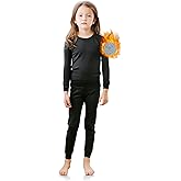 TINFL by Vaenait 4-14 Years Girls Kids Aeroheat Thermal Underwear Base Layers Warm Pajama Fleece Lined Long John Set