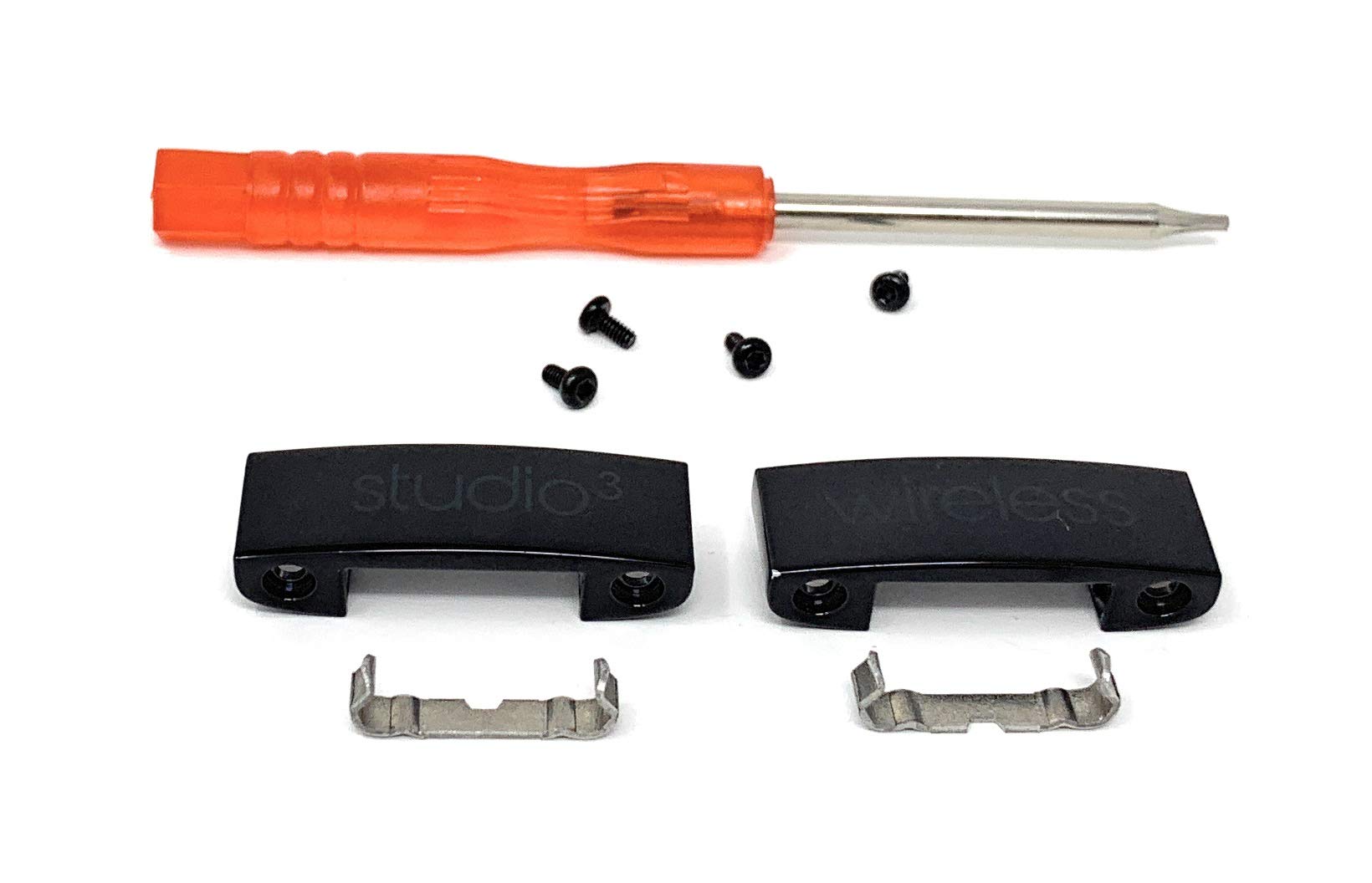 Studio3 Hinges Replacement Metal Buckle lock connector Clip Repair parts Compatible with Beats Studio 3.0 Wireless headphones (Black)