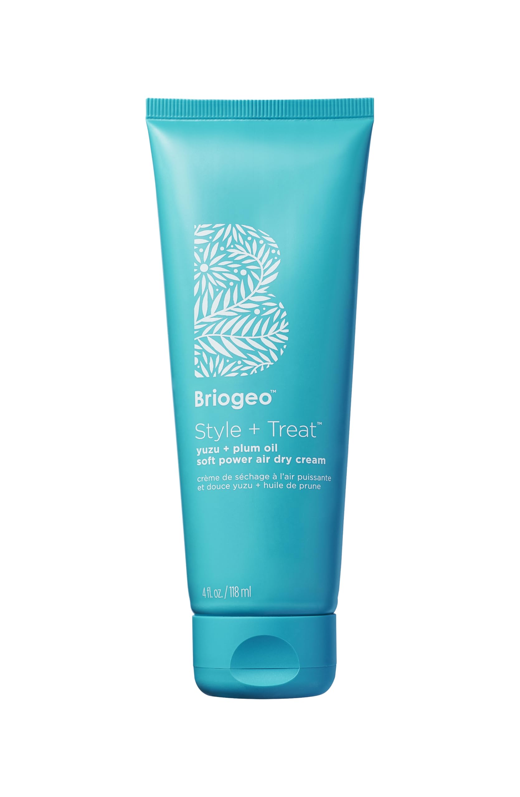 Briogeo Style + Treat™ Yuzu + Plum Oil Air Dry Hair Styling Cream, Dries Soft, Enhance Natural Hair, Vegan, 118ml