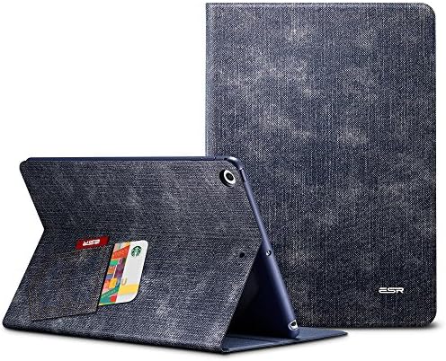 ESR iPad 9.7 2018 / 2017 Case, Urban Series Premium Folio Case, Book Cover Design, Multi-Angle Viewing Stand, Smart Cover Auto Sleep/Wake Function[Card Slot] for iPad 9.7" 2017/2018 (Vintage Jeans)