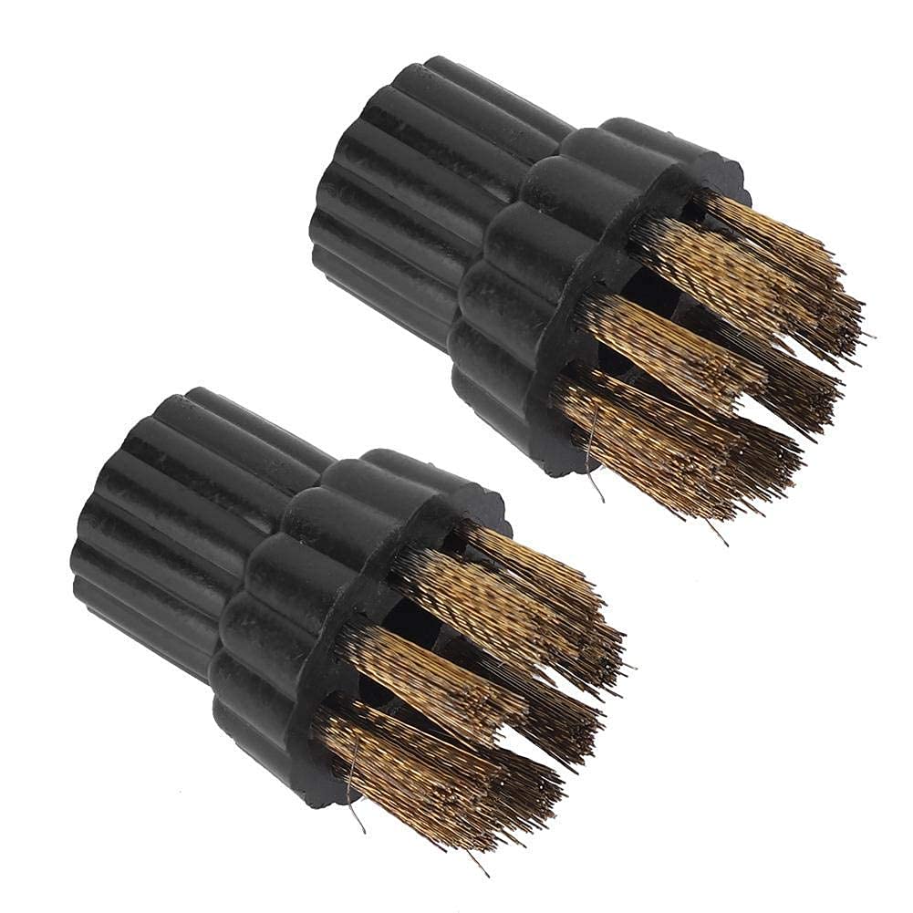 Atyhao 2Pcs Brass Wire Brush Nozzles Brass Brush Head Replacement Parts Accessories Fit for Steam Mop X5 for Karcher Steam Cleaners