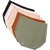SHENHE Women's 6 Pack Seamless Underwear No Show Full Coverage Breathable Brief Panties