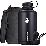 SENDESTAR Stainless Steel Water Bottle-12oz, 24oz, 40oz or 64oz with New Straw Lid or Spout Lid Keeps Liquids Hot or…