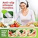 Yarmoshi Solid Stainless Steel Garlic Press Rocker - Chopper Mincer - Perfect Ginger Crusher - Revolutionary Innovative Anti Slip SILICONE HANDLES for Best Grip! (The Only one on the Market)