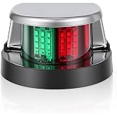 PVerandio Red Green Boat Navigation Lights LED Marine Bow Light for Pontoon | 24 LED 12V IP67 Waterproof Boat Bow Lights for Port Starboard Signals, Yacht, Speedboat, Fishing Boat, Skeeter &amp; Sailboats