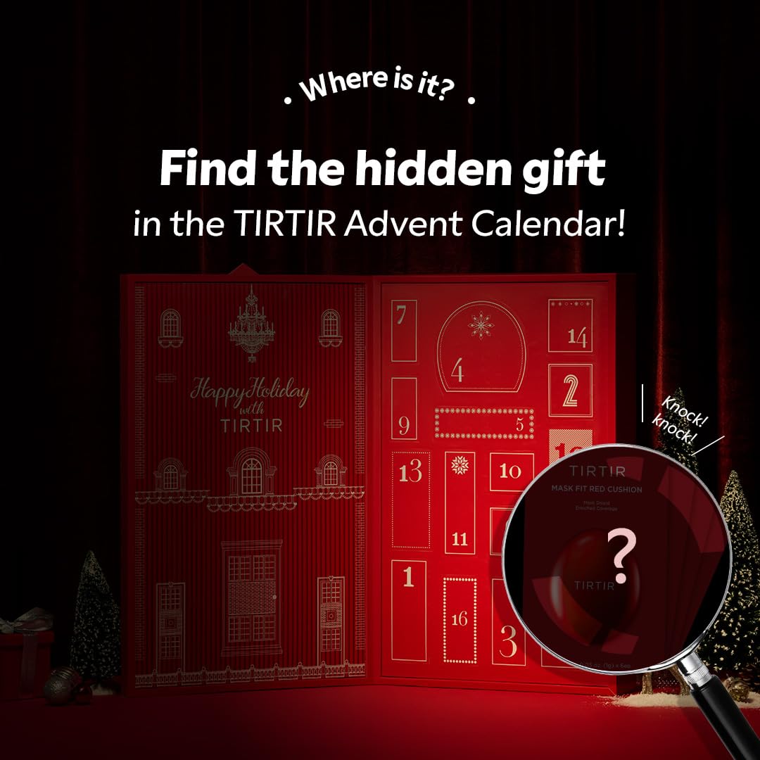 TIRTIR Advent Calendar 2024 | 16 Days of Holiday Gift Set for Women, Skincare and Makeup Set, Stocking Stuffers, Skincare & Cosmetic Christmas Gift for Her, 2024 Limited Edition