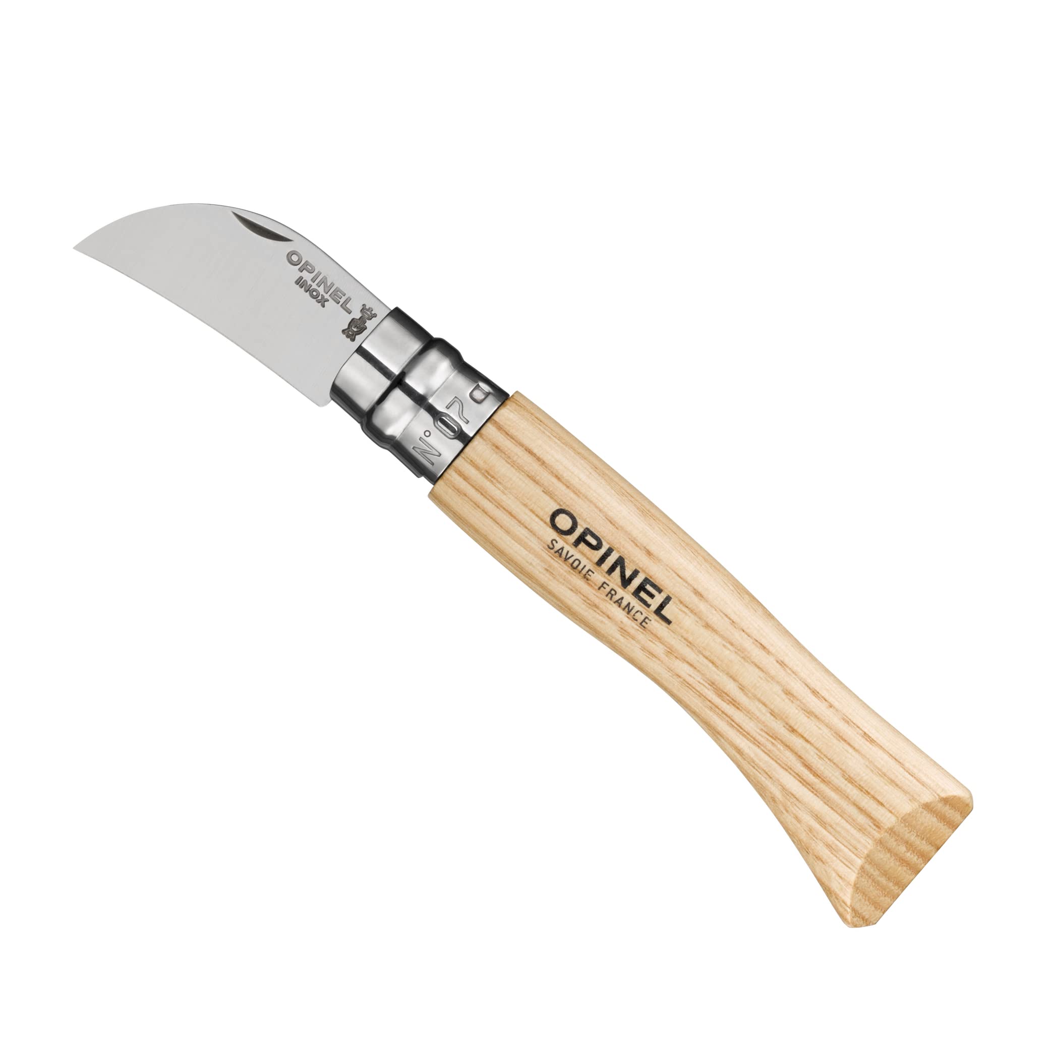 Photo 1 of OPINEL No.7 Folding Chestnut and Garlic Knife, European Chestnut Wood Handle, 12C27 Stainless Steel Blade