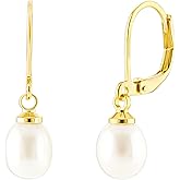 Milla Freshwater Pearl Earrings for Women - Leverback Pearl Drop Earrings