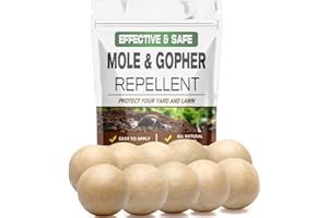 LEBMP Mole Repellent, Gopher Repellent, Groundhogs Repellant Outdoor, Vole Deterrent, Armadillo Repellent for Lawns, Keep Mol