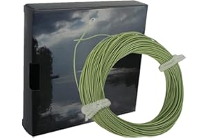 Aventik Floating Fly Fishing Line Nymph Line Ultra Slim Ultra Low Stretch Fly Line One Size All 0-5 Fly Fishing Floating Welded Loop