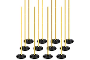 AKABIKE Agility Training Poles Set (Rubber Base with 3.3ft/1m to 4.9ft/1.5m Poles)