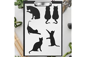 Kittens Kitty Cat Stencil Template Reusable 8.5 x 11 Inches for Painting on Walls, Wood, Arts and Crafts for Airbrushing, Foam Roller, Sponges, Paint Brushes LIONX