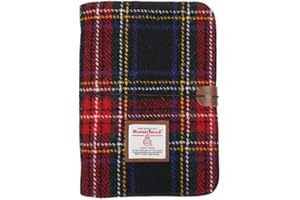 TAILORMAP Harris Tweed A5 Notebook Binder 6 Ring, Wool Fabric Soft Cover Refillable Binder for Refill Paper and Planner Inserts, Notebook Journals for Writing, A5 Size 80 Pages (Christmas Eve)