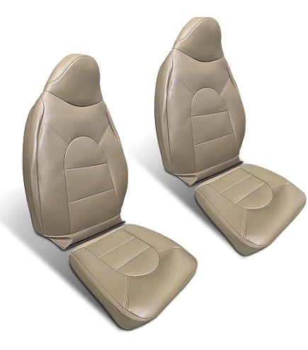 2001 Ford F250 F350 Lariat Passenger Side Leather Seat Cover – Tan (Med Parchment)