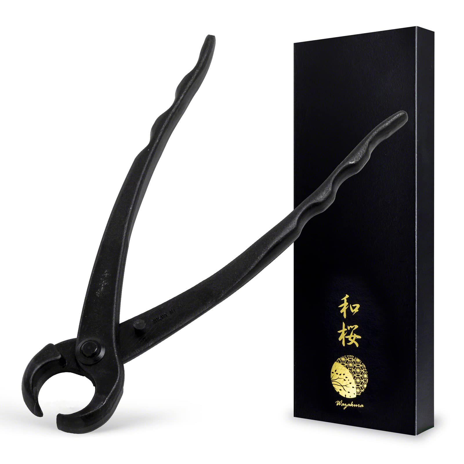 Wazakura Hand Forged Bonsai Cutter, Made in Japan, Japanese Gardening Tool for Bonsai Branch, Trunk, and Root (Knob Black)