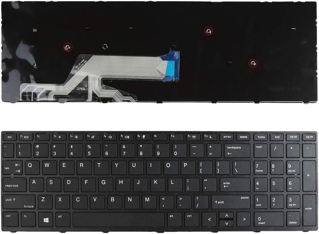 Amazon Com Laptop Replacement Keyboard For Hp Probook 450 G5 455 G5 470 G5 Black Frame Black Oem Computers Accessories