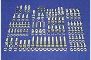 ALLOYBOLTZ - Compatible with Oldsmobile OLDS 260 307 350 400 403 425 and 455 V-8 Stainless Engine HEX Bolt KIT