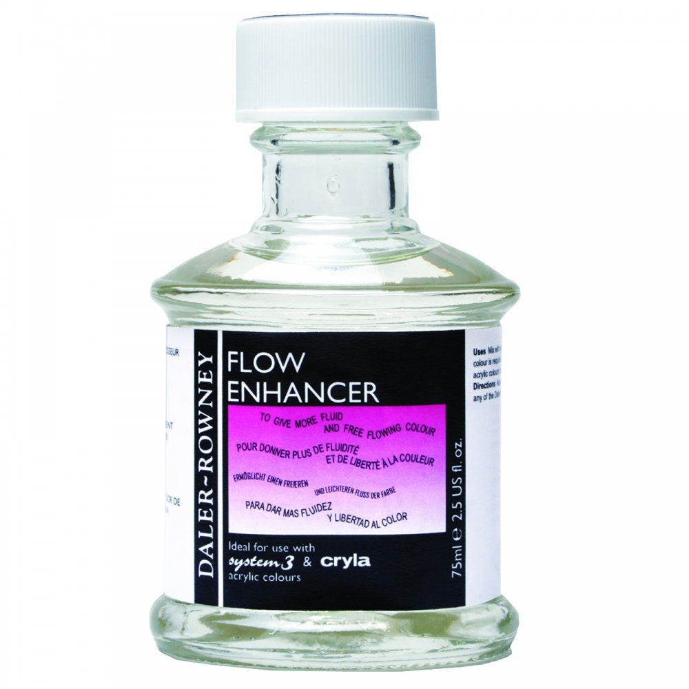 Daler-Rowney Acrylic Medium, Glass Jar, 2.54oz - 75 ml, Flow Enhancer