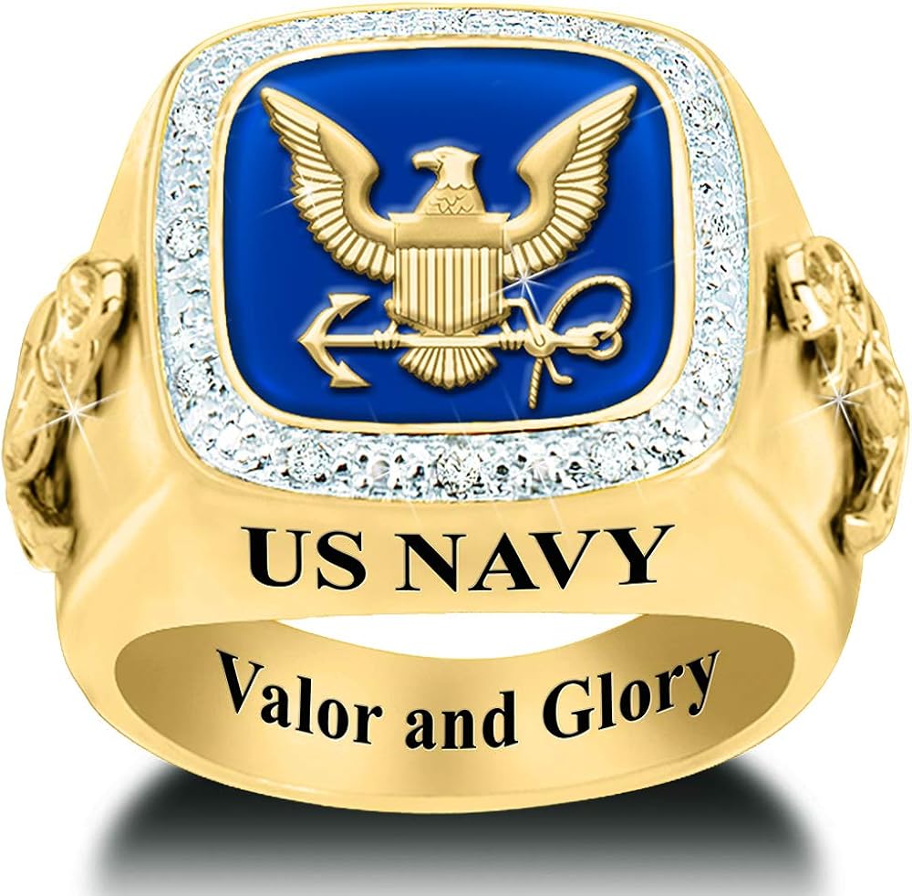 The Danbury Mint Personalized U.S. Military Ring (Navy, 8) Amazon.co