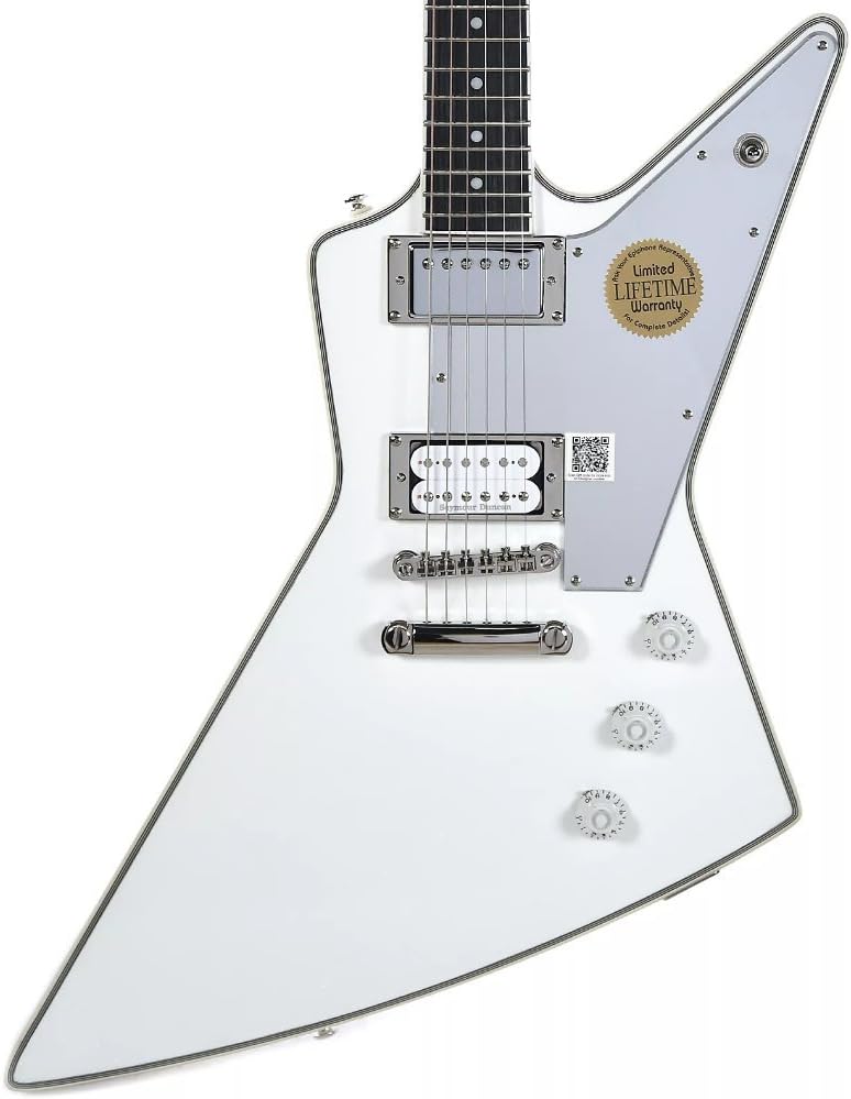 Epiphone Limited Edition Tommy Thayer White Lightning Explorer Amazon De Musical Instruments