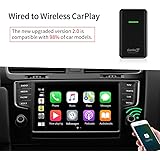 Carlinkit 2.0 Wireless CarPlay Adapter Dongle for Factory Wired CarPlay Cars (Model Year: 2017 2018 2019), Convert Wired to W