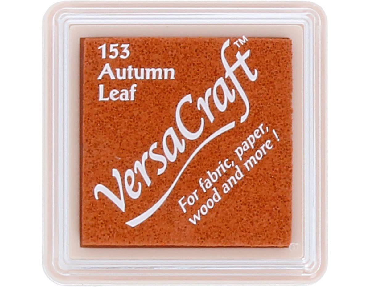 Versacraft Ink vks-153 Stamp Fabric Autumn Leaf Small Cube 25 x 25 mm