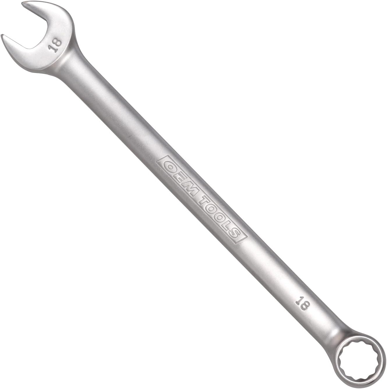 OEM TOOLS 22021 18mm Metric Combination Wrench | One Open End & One Box Head on a Single Mechanics†Wrench | Long-Shaft Wrench for Extra Leverage | Smooth Open End Doesnâ€t Mark Fasteners