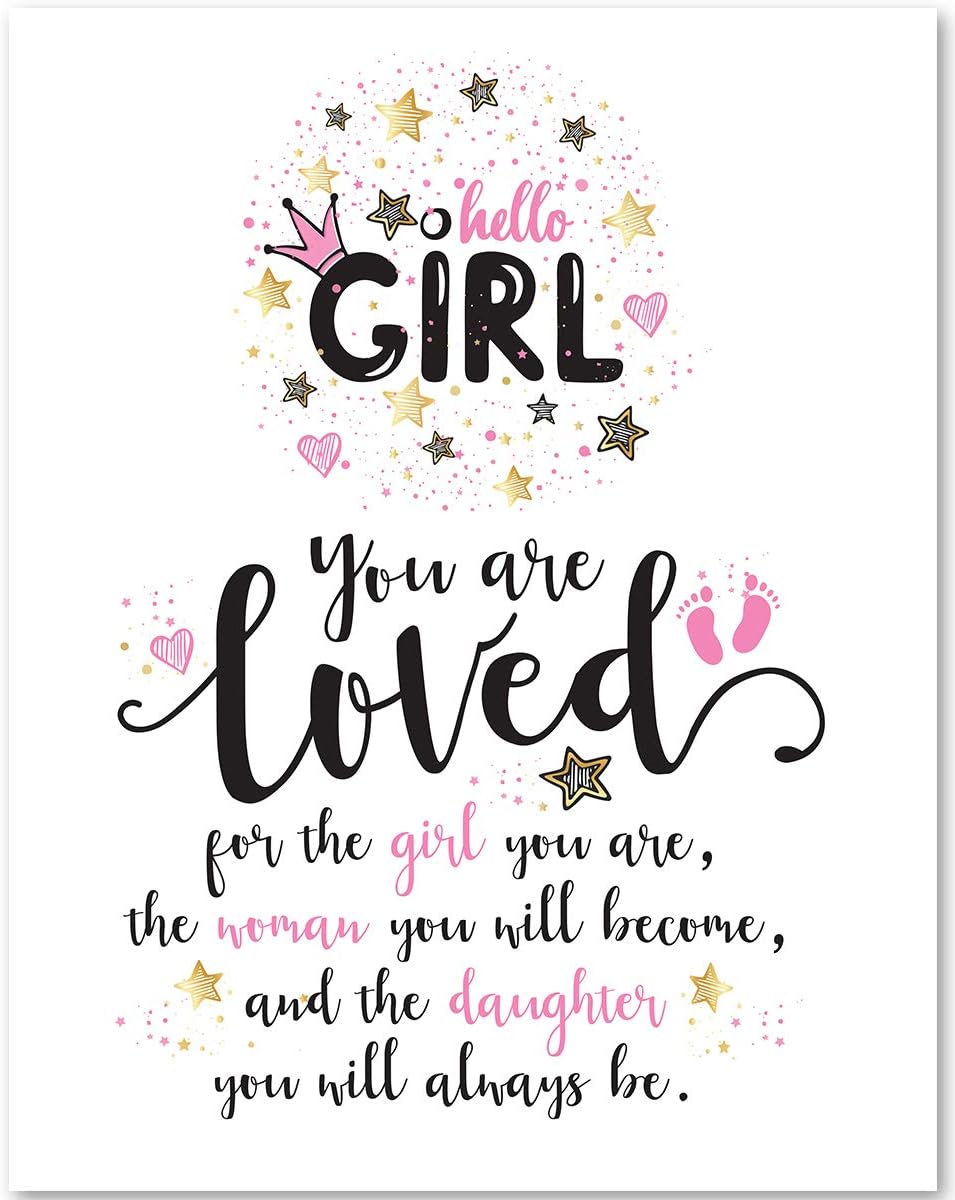 You Are Loved For The Girl You Are - 11x14 Unframed Art Print - Great Girl's Room Decor