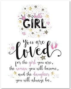 You Are Loved For The Girl You Are - 11x14 Unframed Art Print - Great Girl's Room Decor