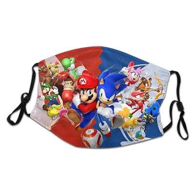 Sonic The Hedgehog Kids Dust Mask Reusable Adjustable Sports Outdoor Mask Face Cover Balaclava