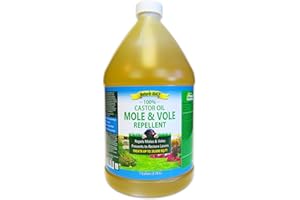 Nature's MACE Mole and Vole Mace, Mole Deterrent for Yard, 1 Gallon, 100% Pure Castor Oil, Lawns, Mole Repellent, Stop Tunneling, Mole Remover Treatment, Castor Oil Repellent, People, Pet, Plant Safe
