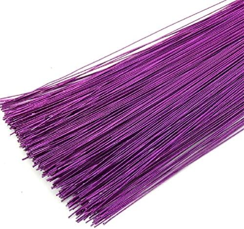 50Pcs 1Mm Diameter 80Cm Long Plastic Covered Gold Wire Iron Wire Used For Diy Nylon Stocking Flower Garland Making Supplies