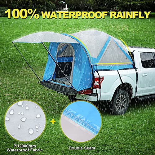Quictent Pickup Truck Tent for Full Size Regular Bed (6.4'6.7