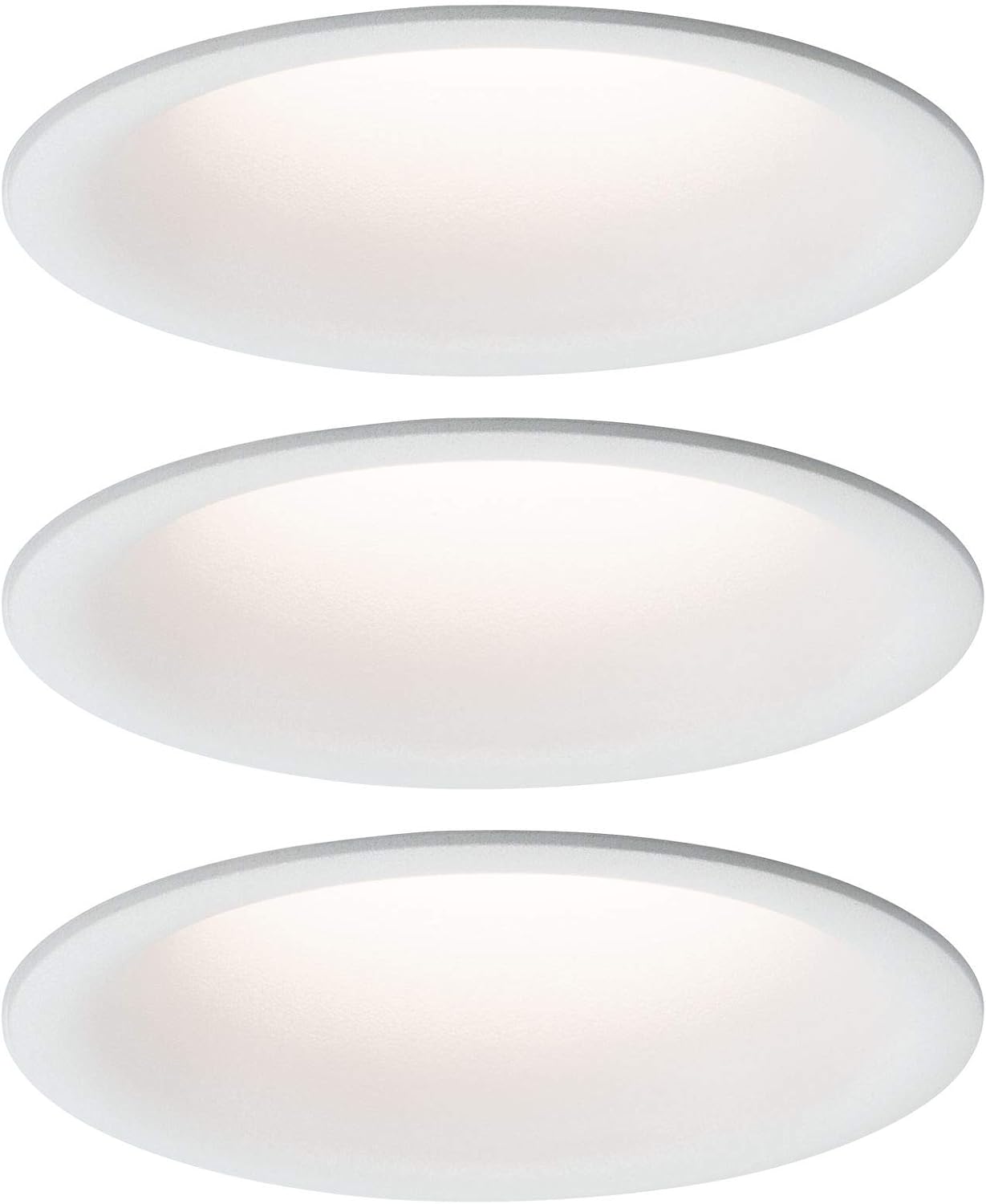 Paulmann 93415 Cymbal LED recessed luminaire incl. 3x6.8W IP44 dimmable recessed Spotlight White matt spot Plastic recessed lamp 2700K