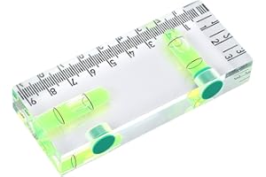 Jiawu Magnetic Acrylic Bubble Level for Accurate Measurement and Straight Lines for Construction Site, Portable Pocket Level 