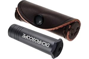 TEKCOPLUS Heavy Duty Calcite Dichroscope Gemstone Tester Trichoic Pleochroic Colors Gemstone Identification Gemstones Gemological Testing Diamond Jeweler Tool Metal Body Gemology