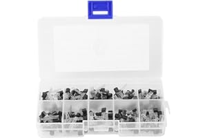 PUSOKEI 200pcs 10 Values NPN PNP to?92 BC327 BC337 BC517 BC547 BC548 BC549 BC550 BC556 BC557 BC558 Transistor Assortment DIY Kit, Power General Purpose Transistors Assortment Kit