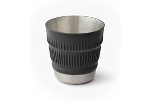 Sea to Summit Detour Stainless Steel Collapsible 16 Ounce Camp Mug, Beluga Black