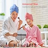 ACWOO Hair Towel Wraps 2 Pack Turban Towel Quick Dry Microfiber view 6