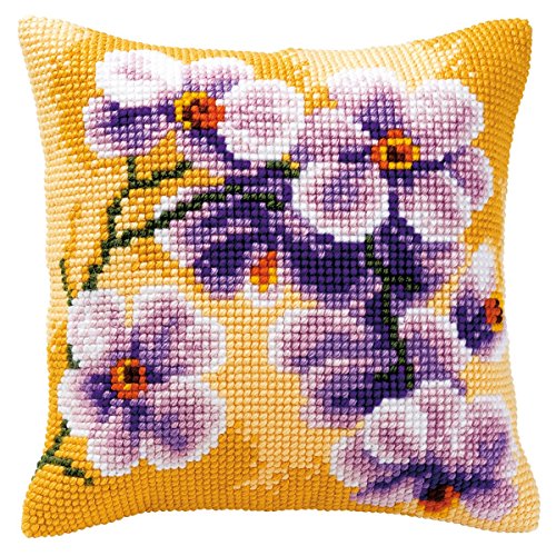 Vervaco Orchid Cushion Cross Stitch Kit
