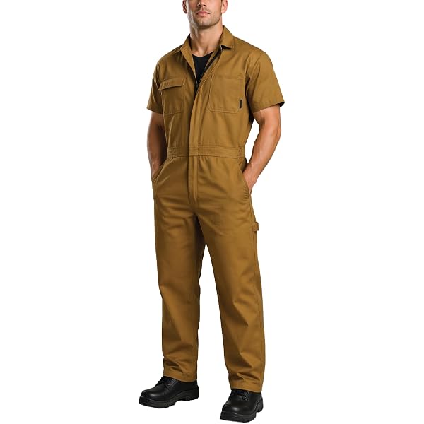 Amazon.com: WENKOMG1 Mens Casual Overalls,Short Sleeve Zip Up